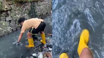Bersihkan Sungai dari Sampah, Aksi para Pemuda Ini Banjir Pujian