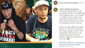 Pentolan Aremania Anto Baret Hubungi Andie Peci, Bahas Perdamaian Antar Kedua Suporter