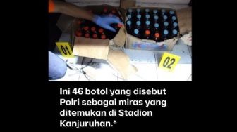 CEK FAKTA: 46 Botol Miras di Kanjuruhan yang Dituduhkan Polri Ternyata Cuma Obat Kuku dan Mulut Buat Hewan?