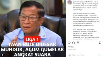 Beda Pendapat, Agum Gumelar Sebut Iwan Bule harus Tetap di PSSI, Ini Alasannya