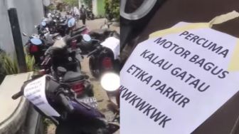 Akibat Parkir Sepeda Motor Sembarangan, Pemiliknya Dapat Surat Menohok