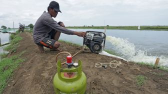 Petambak Ikan di Indramayu Gunakan Gas Elpiji Sebagai Bahan Bakar Pompa Air