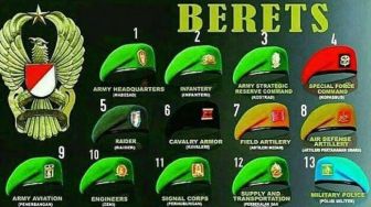 Mengenal Apa Arti Warna Baret TNI yang Berbeda-beda