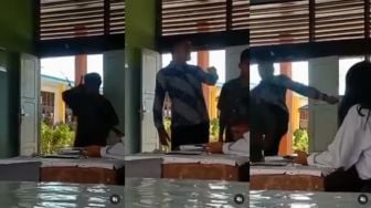 Viral Video Guru Pukul dan Tendang Siswa yang Bolos: Mau Menantang Saya?