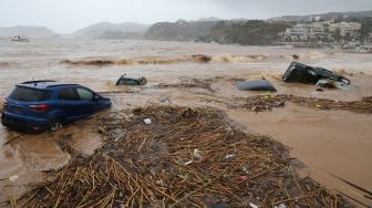 Pulau Kreta Yunani Luluh Lantak Usai Diterjang Banjir Bandang