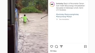 Video Sungai di Banyuwangi Meluap, Puluhan Rumah Terendam Banjir hingga Alami Kerusakan