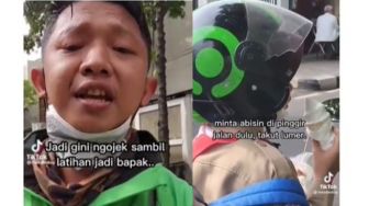 Jemput Bocah SD Pulang Sekolah sampai Belikan Jajan, Driver Ojol Ini Simulasi Ngemong Anak