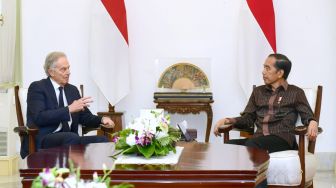 Foto-foto saat Jokowi Terima Tony Blair di Istana