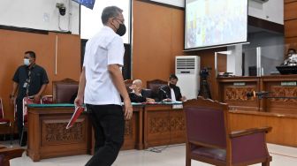 Terdakwa kasus perintangan proses penyidikan atau 'obstruction of justice' Agus Nurpatria menjalani sidang perdana di Pengadilan Negeri (PN) Jakarta Selatan, Jakarta, Rabu (19/10/2022). ANTARA FOTO/Aditya Pradana Putra