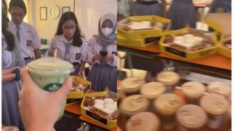 Satu Kelas Jajan Starbucks dan Pizza, Warganet Bandingkan dengan Jajanan SMA Dulu