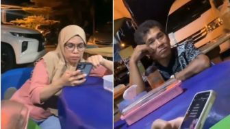 Makan Bersama Keluarga tapi Sibuk Main HP Masing-masing, Ekspresi Bapaknya Ini Jadi Sorotan