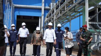 Presiden Jokowi Tinjau Pembangunan Smelter TSL Ausmelt Furnace Milik MIN ID