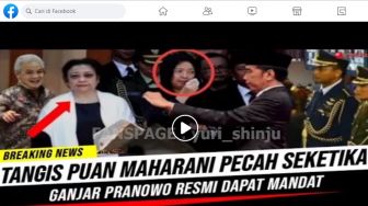 CEK FAKTA: Benarkah Puan Nangis Usai Ganjar Terpilih Jadi Capres dari PDIP?