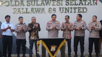 Polda Sulsel Dapat Bantuan Pembangunan Lapang Sepakbola Standar Internasional Dari PT Vale