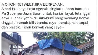 Pilu! Enam Tahun Hidup Tanpa Ortu, Tiga Anak Sukabumi Harus Tinggal di Rumah Tak Layak Huni, Netizen Colek Ridwan Kamil
