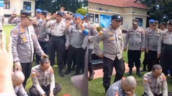 Diduga Bermasalah, Video Kapolres Doakan 2 Polisi Gundul Biar Insaf hingga Jidat Ditepuk