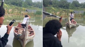 Motret Prewedding di Danau, Aksi Temannya Ini Malah Bikin Sengsara