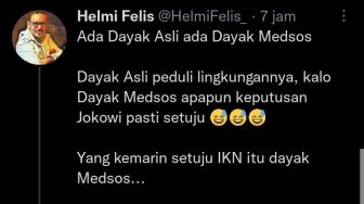 Heboh Helmi Felis Sebut yang Setuju IKN hanya 'Dayak Medsos' bukan 'Dayak Asli', Begini Tanggapan Netizen