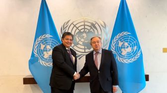 Sambangi Markas PBB, Menko Airlangga Tuai Dukungan dari Antonio Guterres