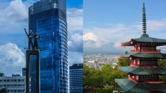 Jakarta Rasa Jepang, Pemandangan Indah Gunung Gede Pangrango di Tengah Gedung Tinggi Bikin Adem Lihatnya