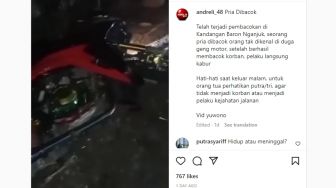 Pria di Nganjuk Dibacok Orang Tak Dikenal, Pelaku Diduga Geng Motor