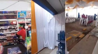 Tenda Hajatan Tutup Minimarket Ternama: Bahagia di Atas Penderitaan Orang