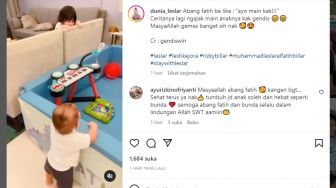 Warganet Gemas dengan Tingkah Lucu Baby L: Abang Fatih, Kangen Banget