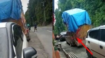 Dikira Truk Angkut, Begini Penampakan Mobil Wuling Confero Disiksa Bawa Barang Melebihi Kapasitas