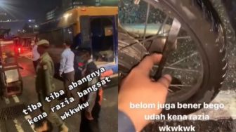 Apes Maksimal! Niat Tambal Ban Gegara Motor Bocor, Pria Ini Malah Kena Razia