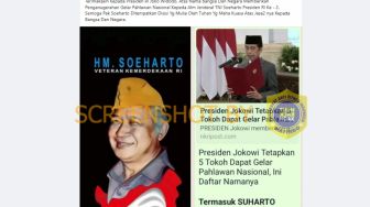 CEK FAKTA: Jokowi Berikan Gelar Pahlawan Nasional ke Soeharto Presiden Kedua RI, Benarkah?