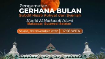 Salat Gerhana Bulan Usai Salat Magrib di Masjid Al Markaz Makassar, Khaeroni: Doakan Keselamatan Bangsa dan Negara