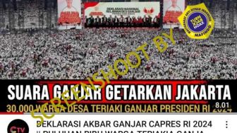 CEK FAKTA: Disebut Hingga Getarkan Jakarta, 30 Ribu Warga Teriakan Ganjar Presiden RI 2024