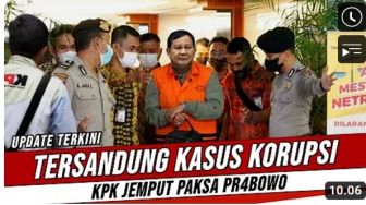 CEK FAKTA: Prabowo Subianto Dijemput Paksa KPK Diduga Tersandung Korupsi, Benarkah?