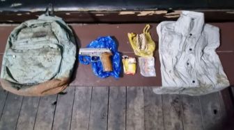 Polisi Amankan Sepucuk Senjata Api dan Narkoba di Pidie, Pemiliknya Kabur