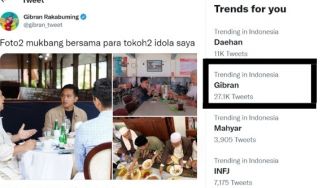 Gibran Pamer Foto Makan Bareng Prabowo, Anies Baswedan, dan Ganjar Pranowo Trending di Media Sosial