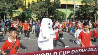 CFD di Kota Bekasi Hari Ini Dimeriahkan Warga Berburu Laeeb si Maskot Piala Dunia 2022