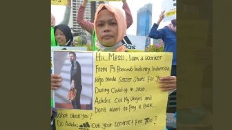 Messi Dicurhati Buruh Sepatu Adidas asal Indonesia: Gaji Saya Dipotong dan Tidak Dibayar