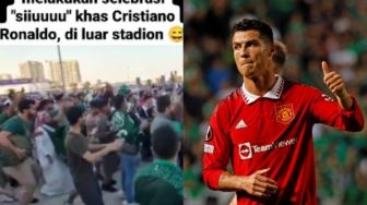 Heboh Pendukung Arab Saudi Selebrasi "Siuuu Ronaldo" Setelah Hajar Argentina 2-1, Dibandingkan dengan Messi