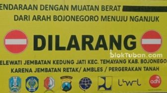 Jalur Penghubung Bojonegoro-Nganjuk Ditutup Total, Ini Sebabnya
