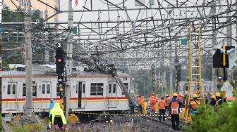 Rangkaian KRL Anjlok Di Kampung Bandan Telah Dievakuasi, KAI Masih Berlakukan Rekayasa Perjalanan Kereta