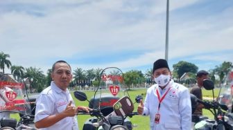 Dukung Kegiatan PMI Kabupaten OKU dan Sekitarnya, Gubernur Sumsel Berikan Bantuan Motor Ambulans