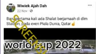 CEK FAKTA: Video Sholat Berjamaah di Dalam Stadion saat Piala Dunia 2022 Qatar, Benarkah?