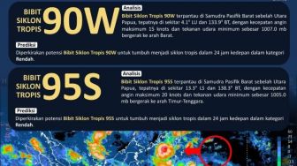 Dua Bibit Siklon Berpotensi Picu Cuaca Buruk di Indonesia