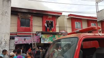 Awal Desember 2022, Dua Unit Ruko di Pasar Natar Lampung Selatan Terbakar