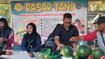 Pasar Tani Buka Setiap Jumat Pagi, Dinas Pertanian HSU Bantu Fasilitasi 