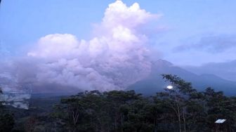 Gunung Semeru Erupsi Lagi, Aktivitas Warga Sejauh 13 Kilometer Dihentikan, Jalur Curah Kobokan Ditutup Total