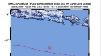 Gempa Bumi di Laut Barat Daya Jember, Dirasakan Sampai Kuta dan Denpasar