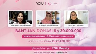 YOU Beauty Kumpulkan Donasi untuk Dukung Gerakan 10.000 USG Payudara Gratis Bersama Lovepink