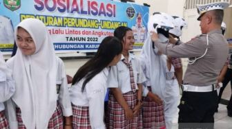 Sosialisasi Keselamatan Berlalu-lintas, Polres Asahan Sumatera Utara Berikan Edukasi kepada Murid Sekolah
