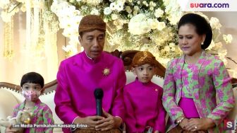 Hadiri Malam Midodareni Kaesang dan Erina, Aksi Cucu Presiden Jokowi Cosplay Jadi Paspampres Bikin Gemes!